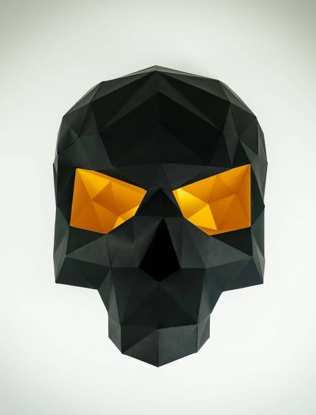 Cranio XL nero & oro