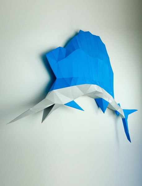 lowpoly fish papertrophy