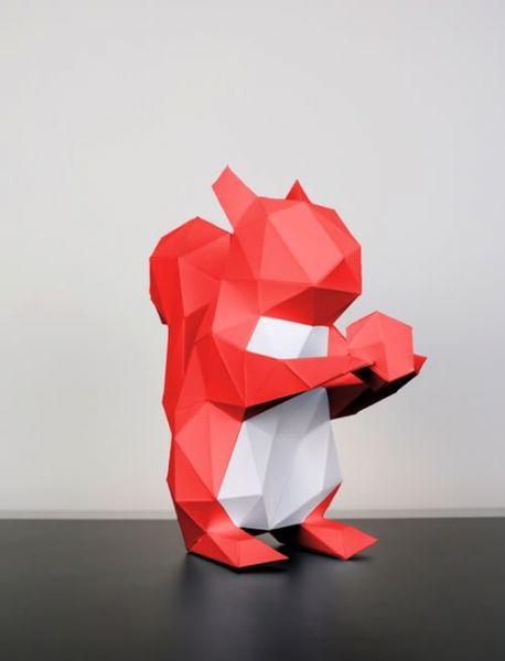 eichhörnchen origami papertrophy