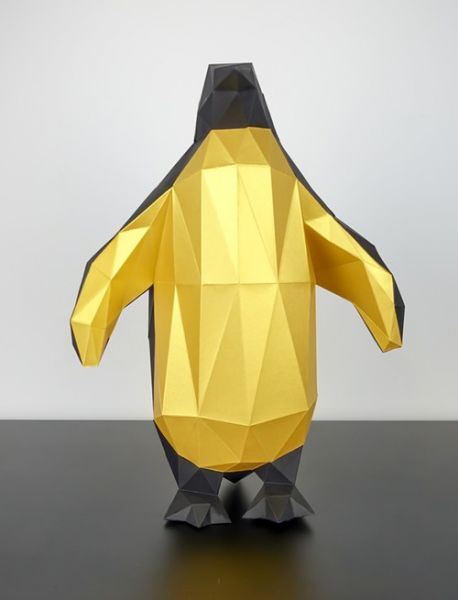 Papier Pinguin, Papercraft, Bastelbogen, Papertrophy